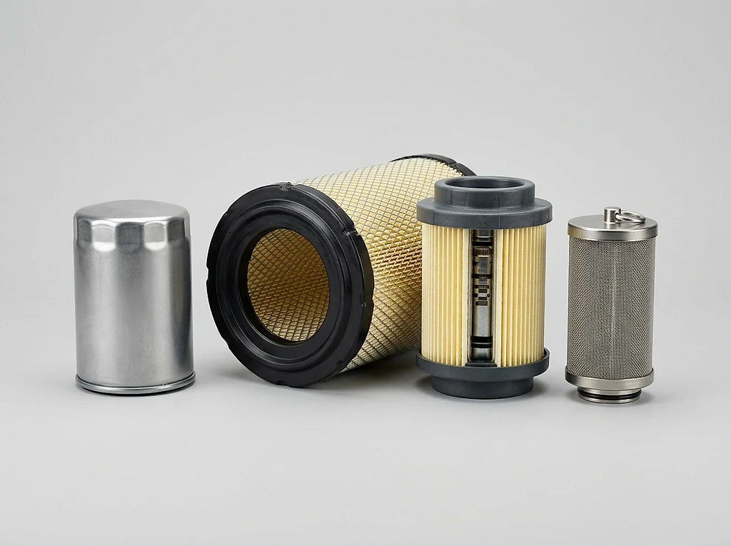 JCB filters — engine oil filters, fuel filters, hydraulic strainers and air filter elements